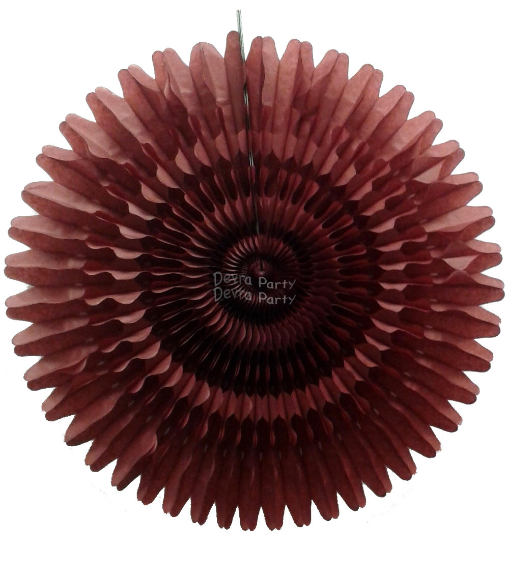 (image for) 21 Inch Tissue Fan Burgundy (12 pcs)
