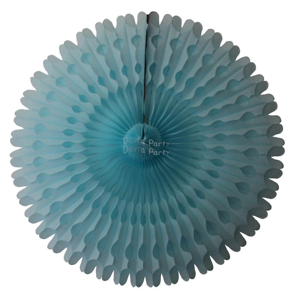 (image for) 26 Inch Tissue Fan Light Blue (12 pcs)