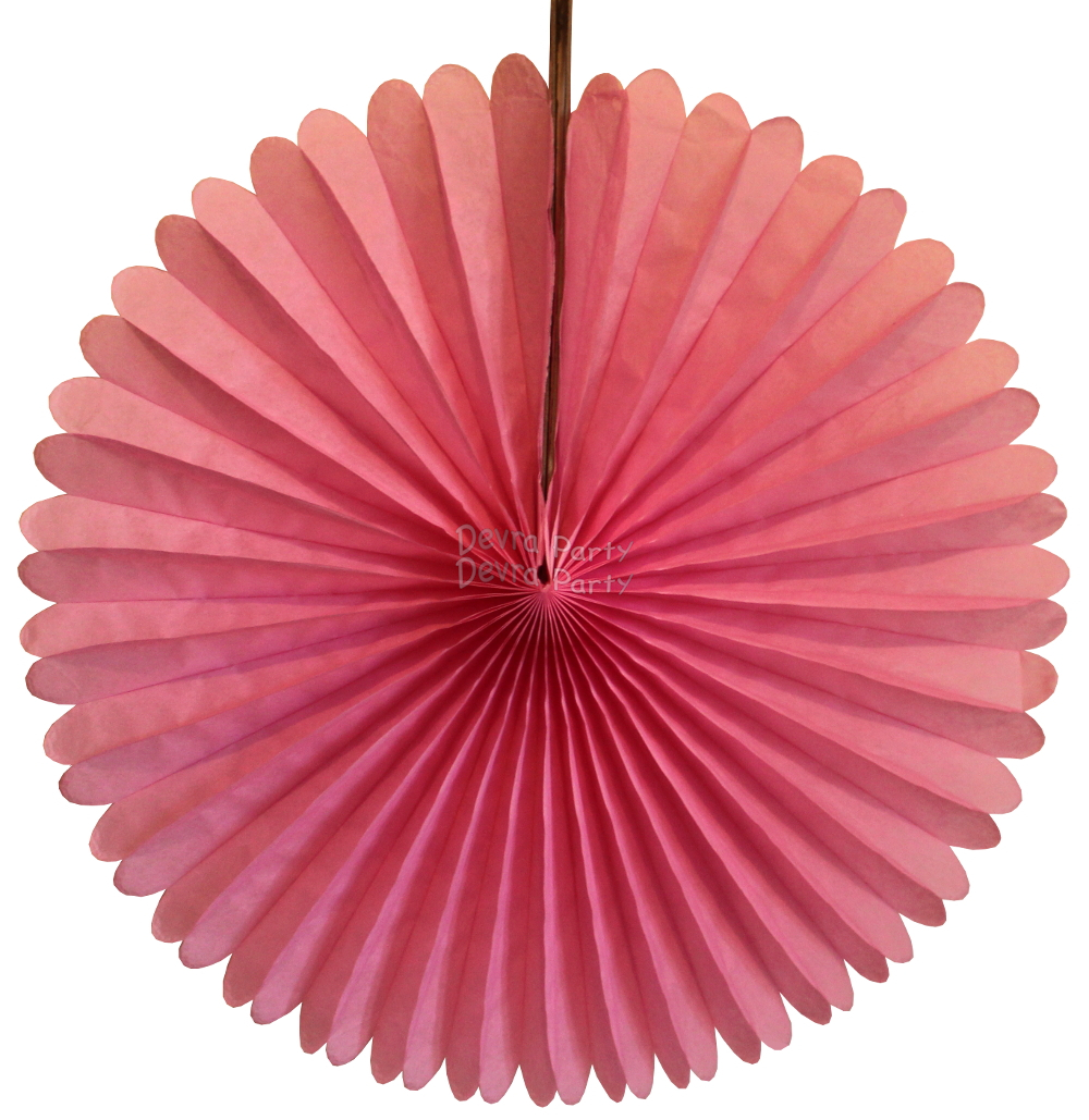 (image for) 13 Inch Dusty Rose Fan Decorations (12 PCS)