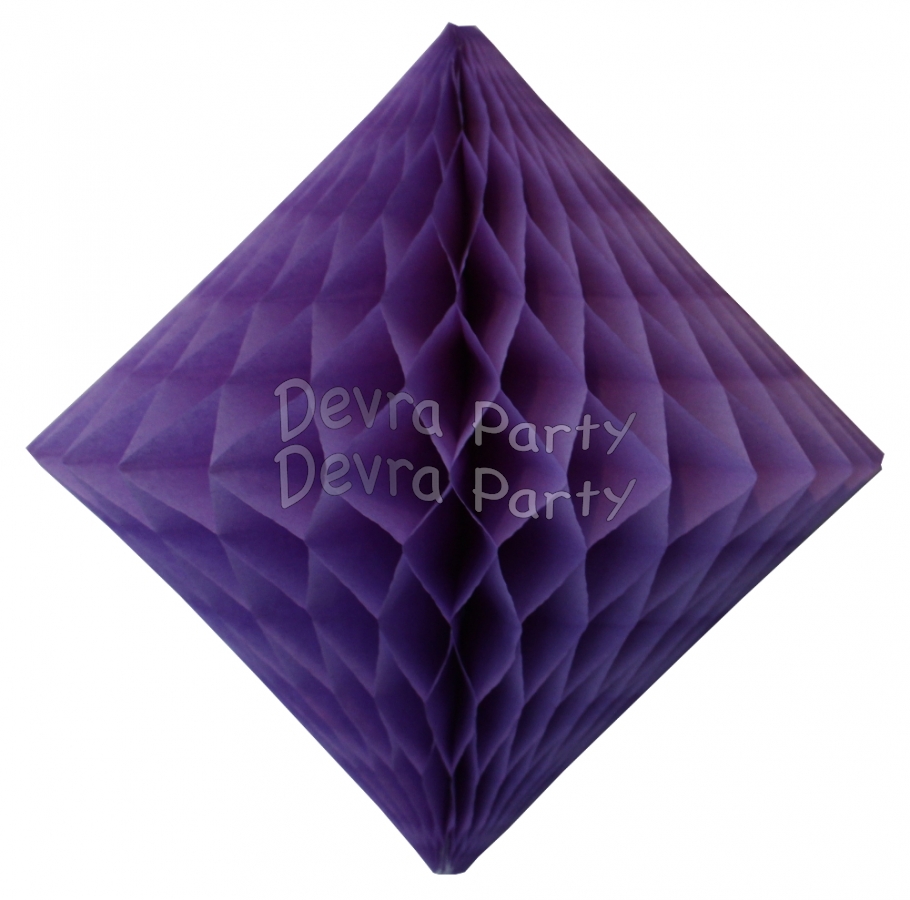 Lavender Hanging Diamond Decoration (12 pcs) - Click Image to Close