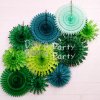 10-piece Tissue Paper Snowflake Set, Green Mix (single kit) (image for) 10-piece Tissue Paper Snowflake Set, Green Mix (single kit)