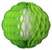 8 Inch Puff Ball Lime Green and White (12 pcs)