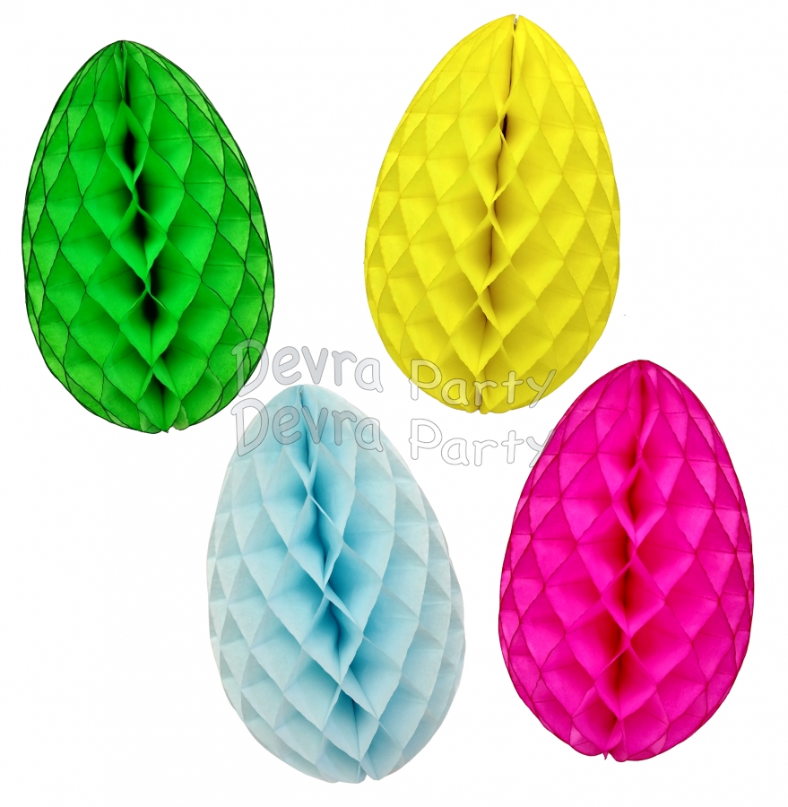 Honeycomb Easter Egg 18 Inch (6 pcs) - Click Image to Close