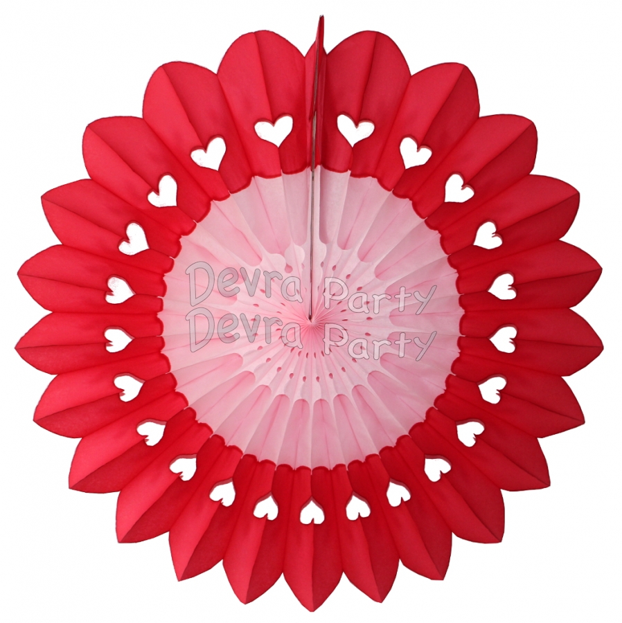 27 Inch Heart Fanburst (12 pcs) - Click Image to Close