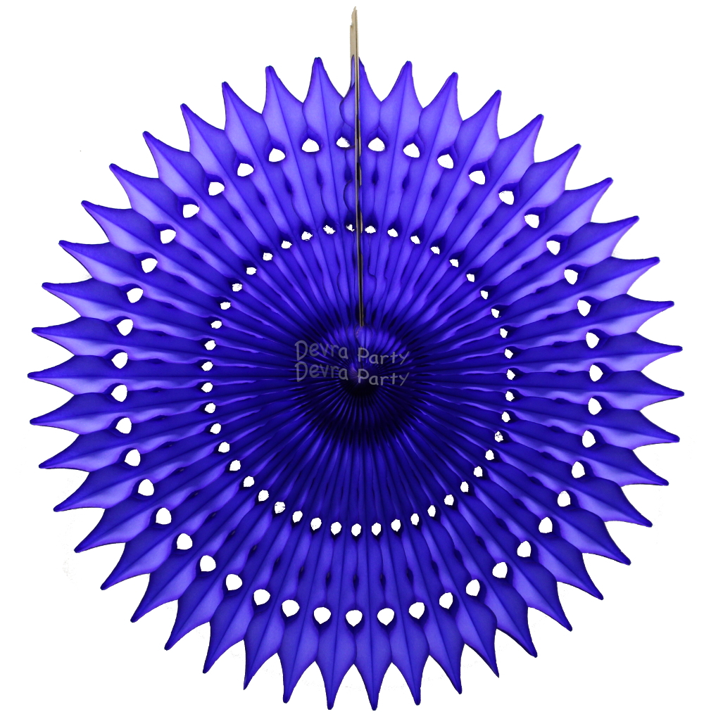 (image for) 21 Inch Tissue Fan Dark Blue (12 pcs)