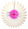 (image for) Cerise and White Fanburst Decoration (12 pcs)