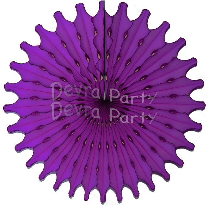 Purple 18 Inch Tissue Paper Fan (12 Pieces) - Click Image to Close