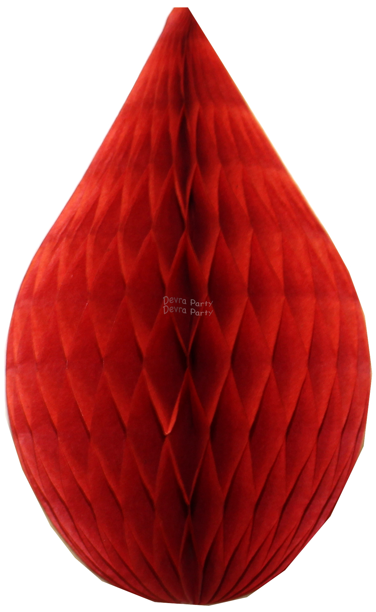 (image for) 5 Inch Red Rain Drop Ornament Decoration (12 pcs)