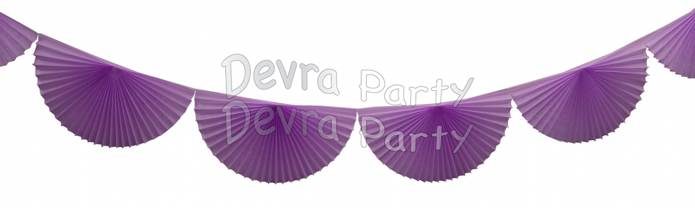 Lavender 10 Foot Bunting Fan Garland (12 pcs) - Click Image to Close