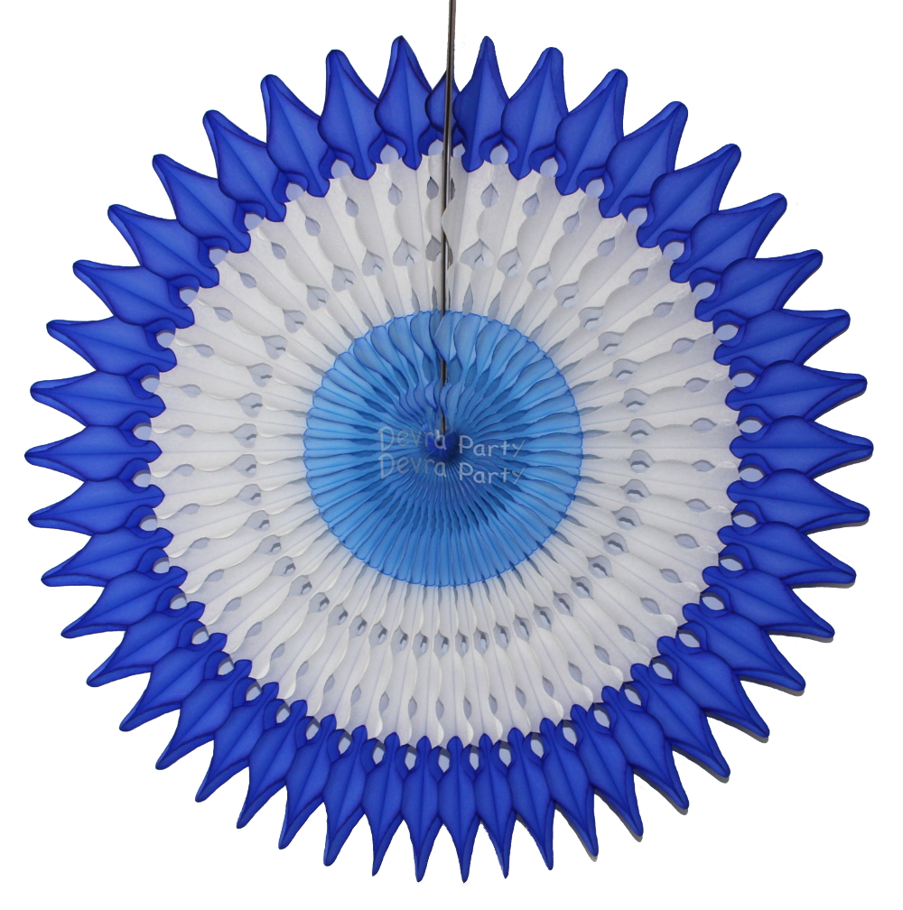 (image for) 21 Inch Tissue Fan Winter Theme (12 pcs)