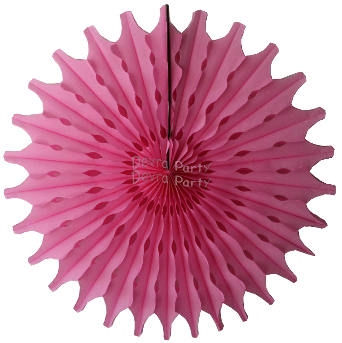 (image for) Dusty Rose 18 Inch Tissue Paper Fan (12 Pieces)