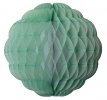 14 Inch Puff Ball Cool Mint and White (12 pcs)