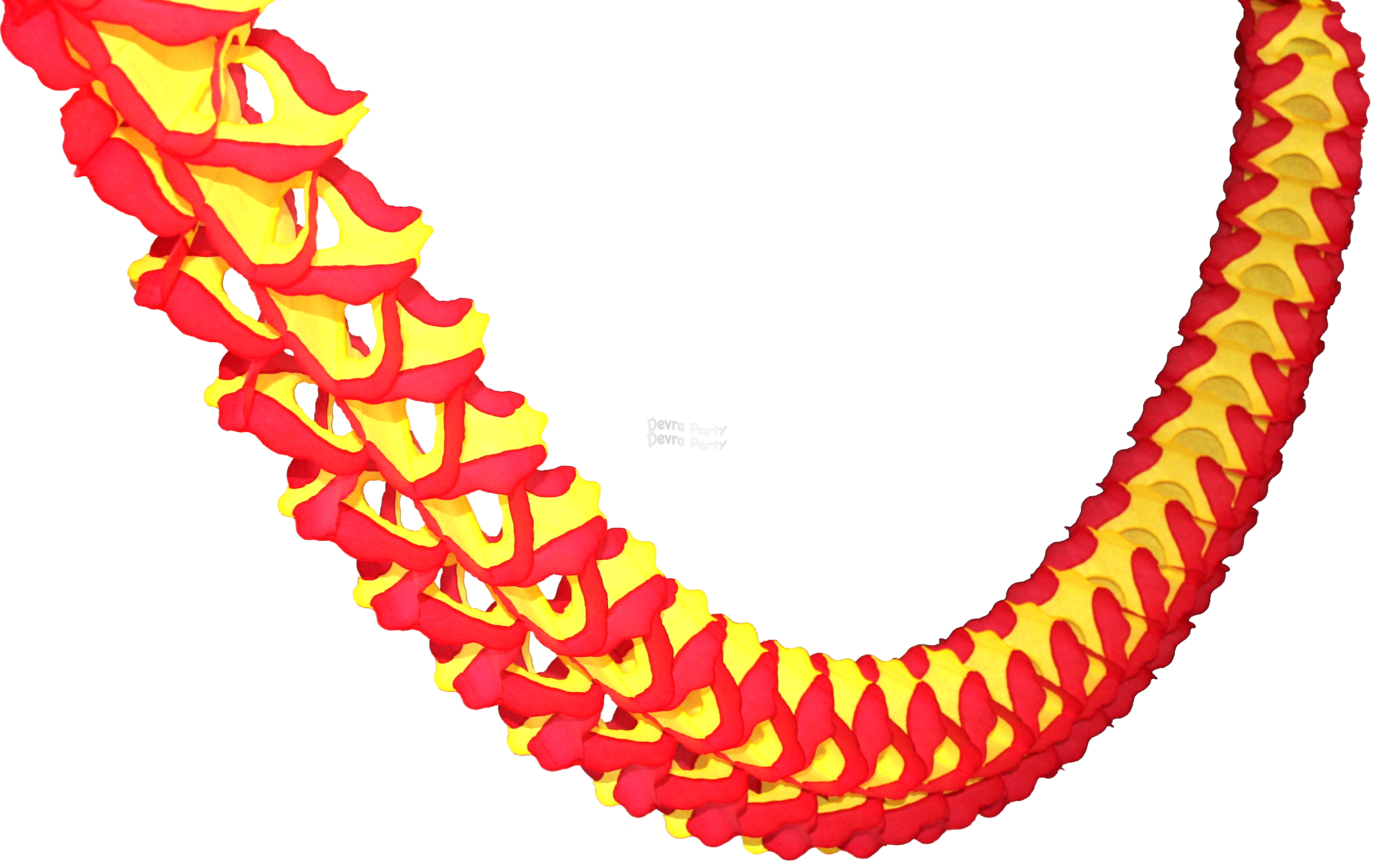 (image for) 12 Foot Red and Yellow Oval Garland (12 pcs)