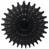 Black 18 Inch Tissue Paper Fan (12 pieces)