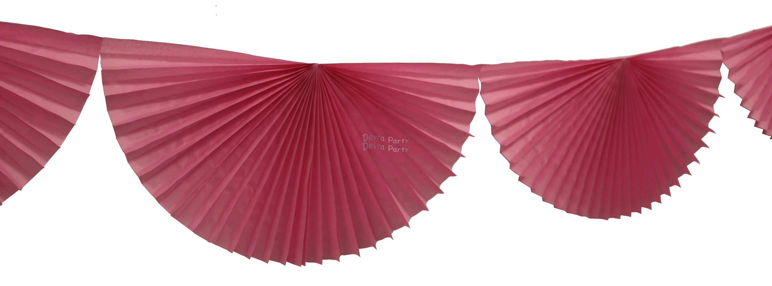 (image for) Dusty Rose 10 Foot Bunting Fan Garland (12 pcs)