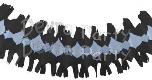 12 Foot Black Spider Fringe Garland (12 pcs) - Click Image to Close