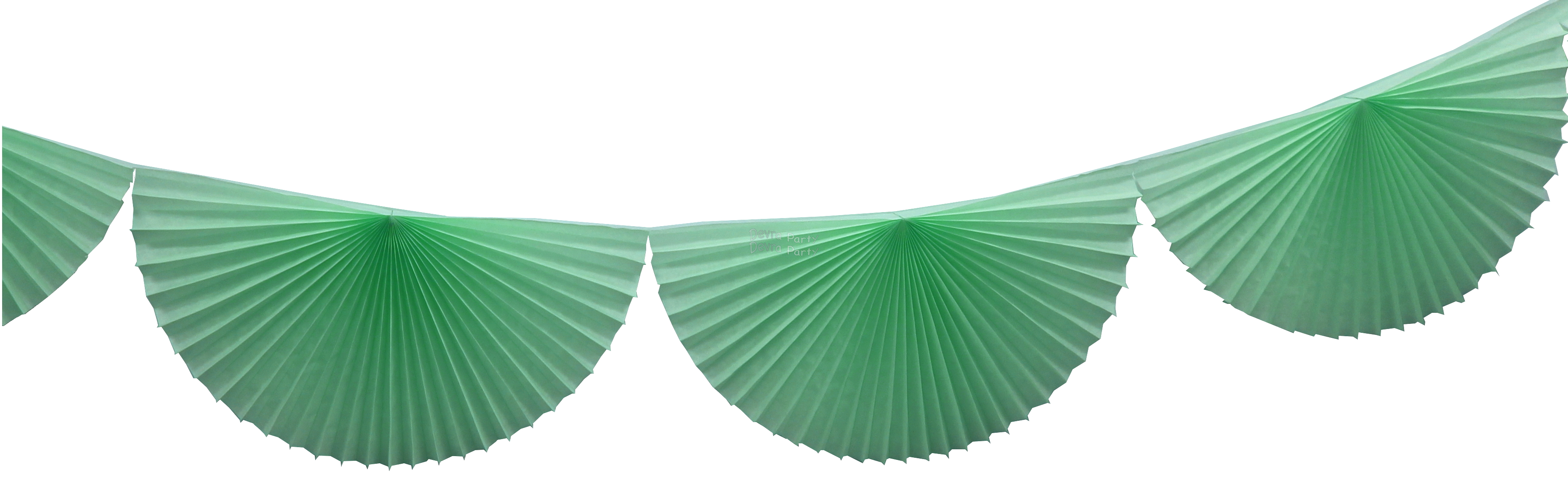 (image for) Mint 10 Foot Bunting Fan Garland (12 pcs)