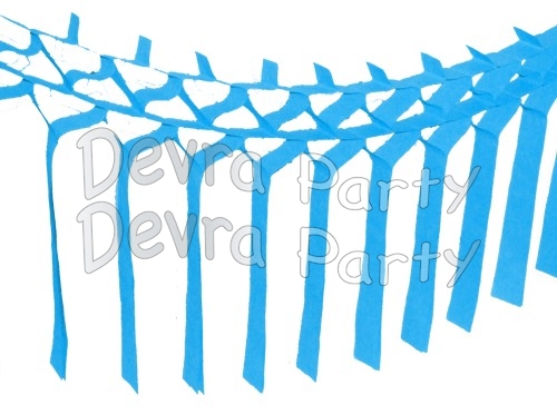 Turquoise Streamer Garland Decoration (12 pcs) - Click Image to Close