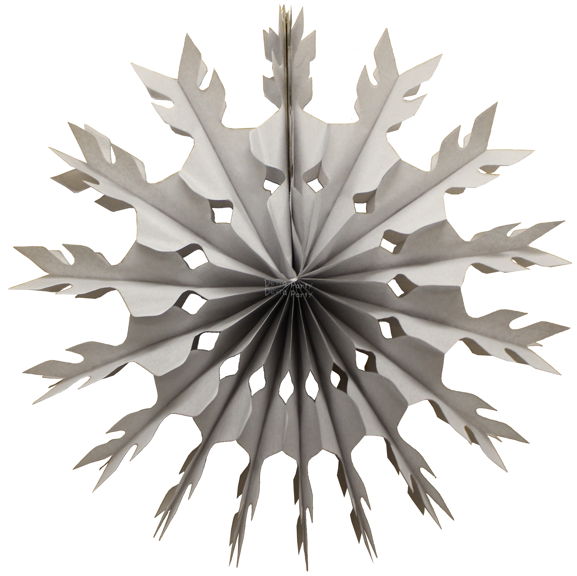(image for) 15 Inch Gray Tissue Paper Snowflake Decoration (12 pcs)