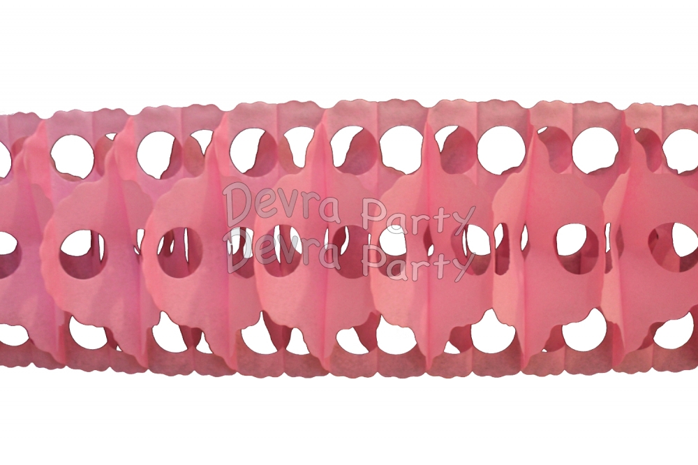 Dusty Rose Full Honeycomb Garland (12 pcs) - Click Image to Close
