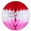 (image for) Valentine Red White Pink Honeycomb Ball Decoration (12 pcs)
