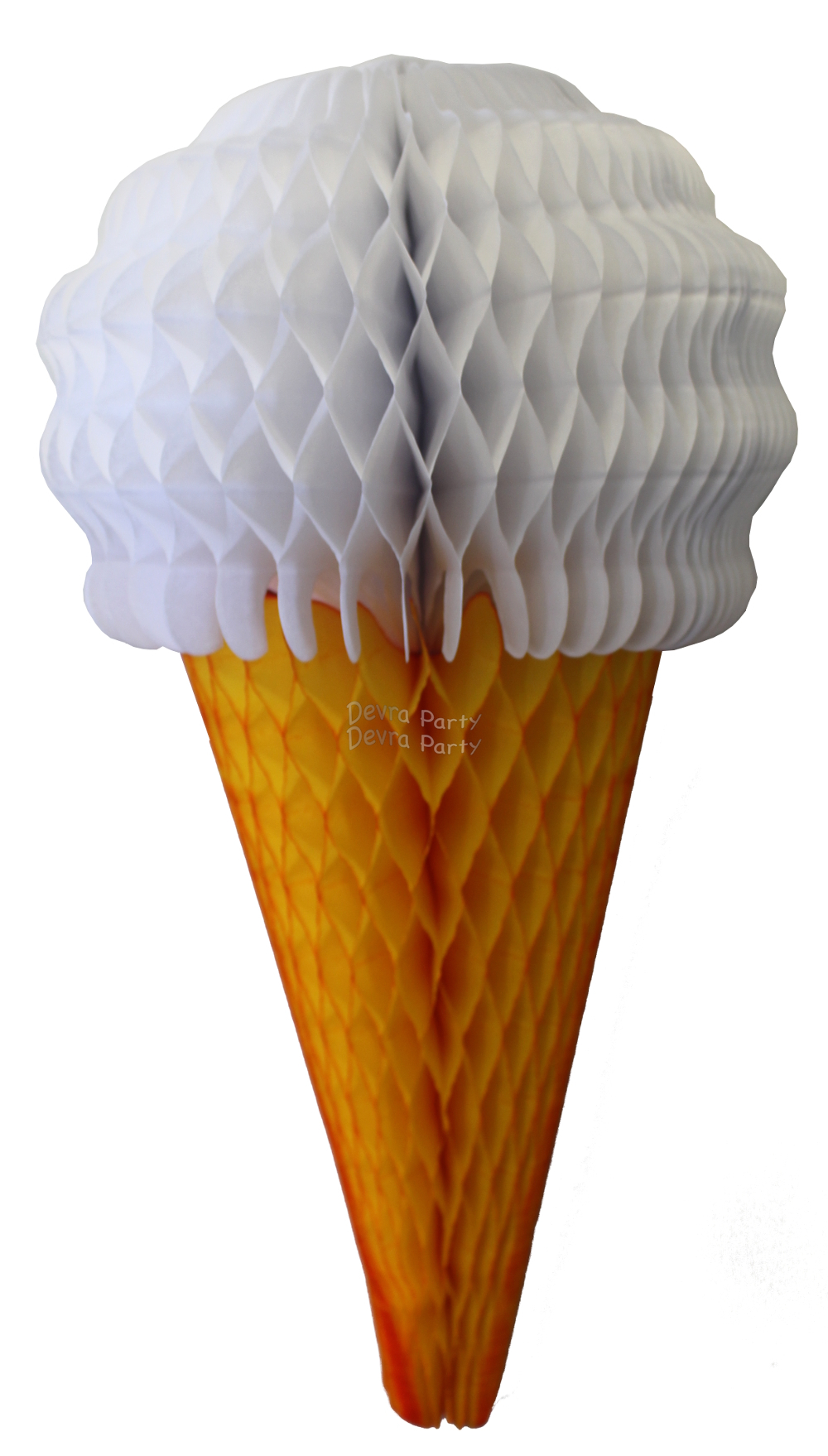 (image for) White 20 Inch Tissue Paper Ice Cream Cones (6 pieces)