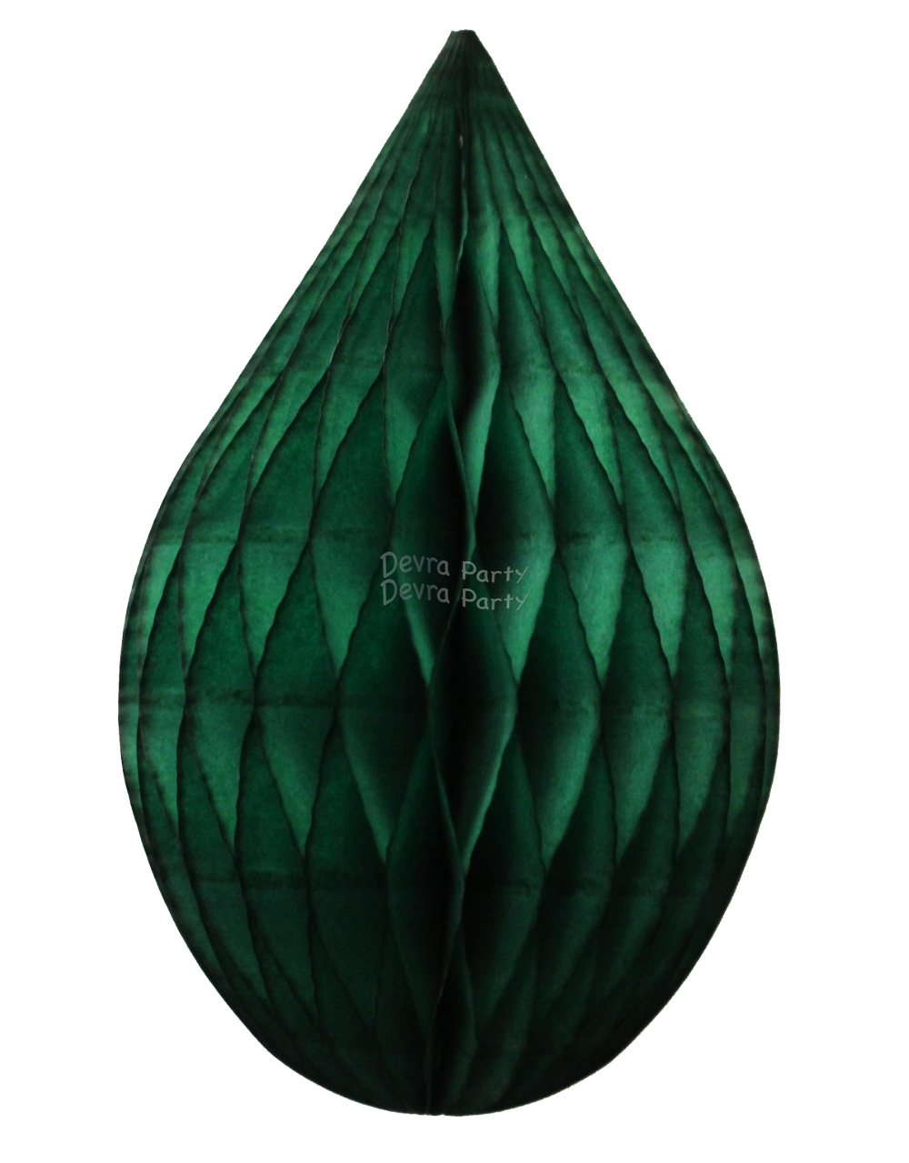 (image for) 5 Inch Dark Green Rain Drop Ornament Decoration (12 pcs)