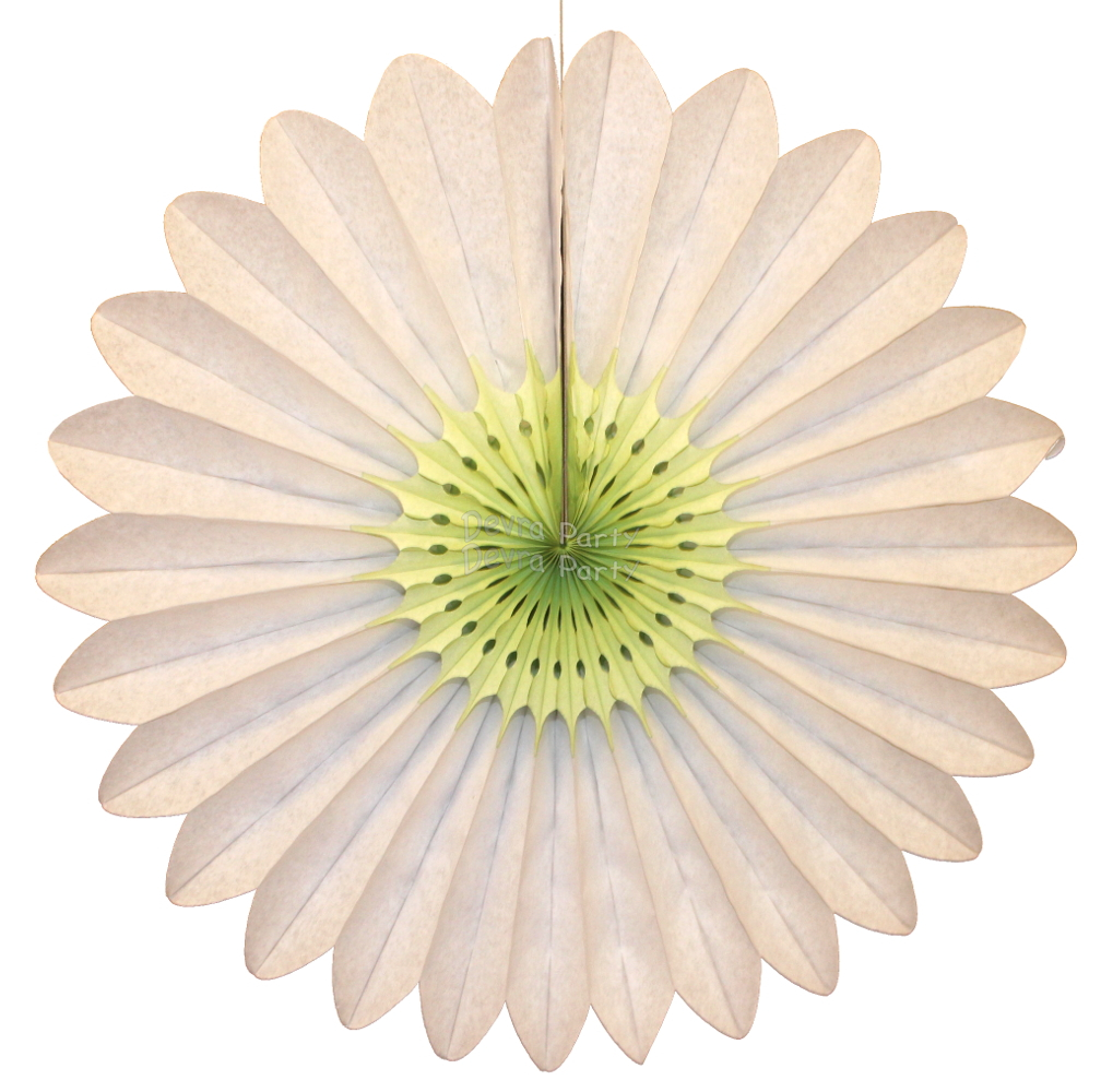 (image for) Cool Mint and White Fanburst Decoration (12 pcs)