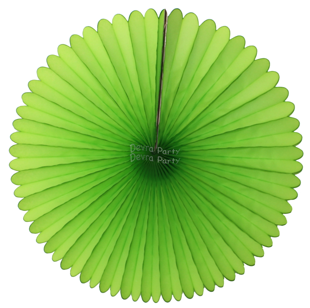 (image for) 13 Inch Fan Lime Green Decorations (12 PCS)
