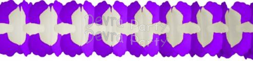 (image for) 12 Foot Cross Garland Decoration Purple & White (12 pcs)