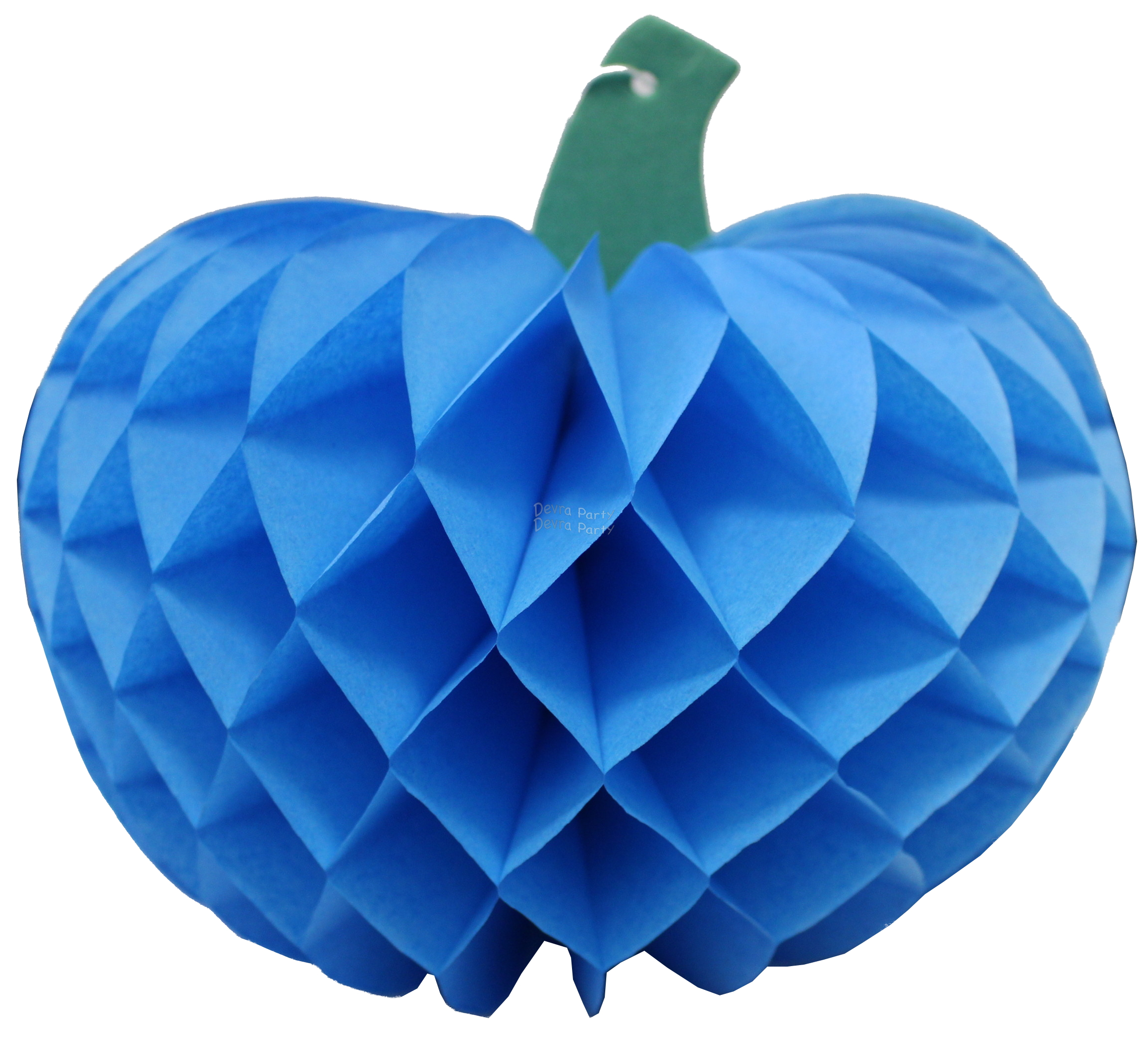 (image for) Tissue Paper Pumpkin Decoration, 10 Inch, Turquoise (12 pcs)