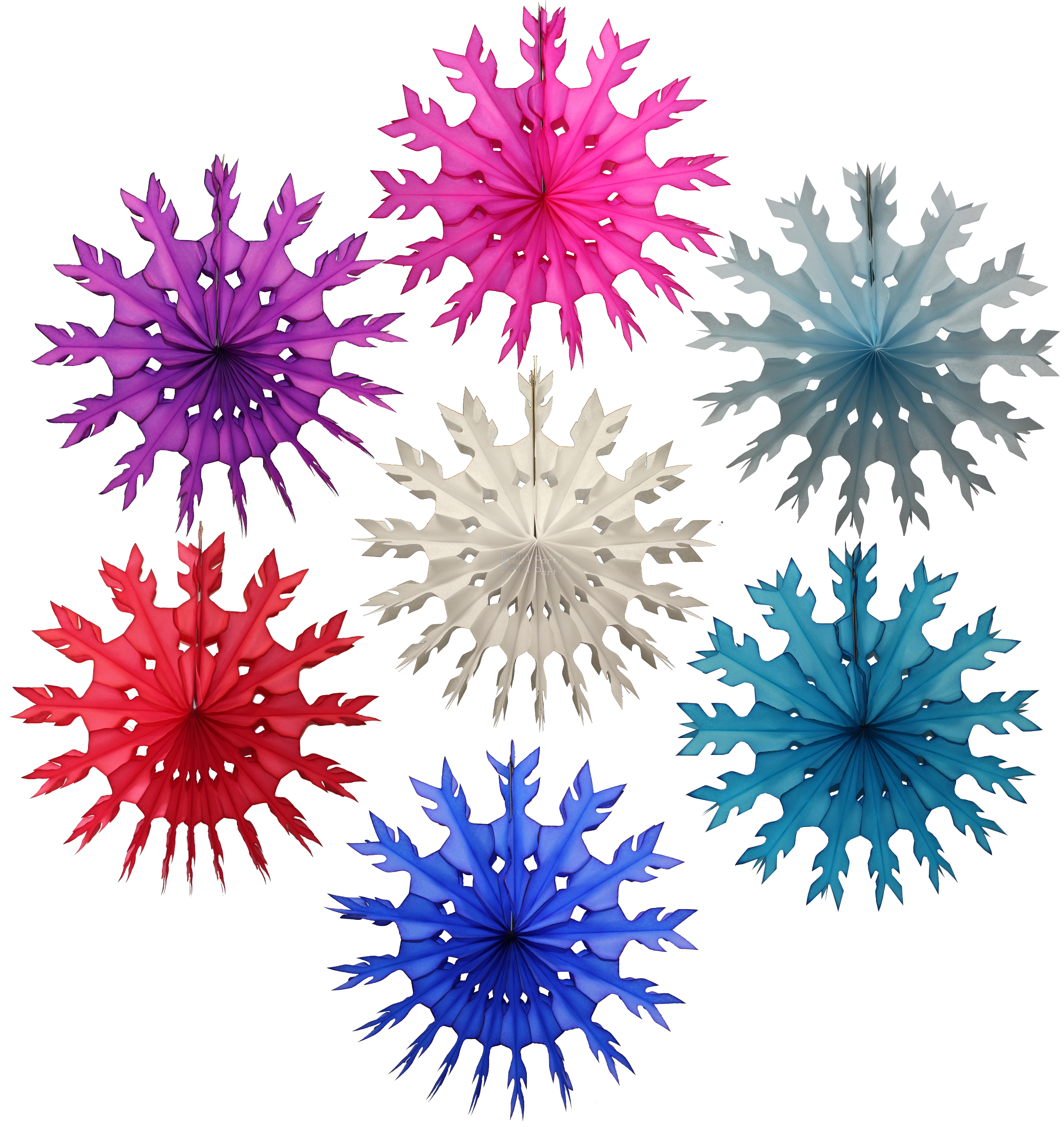 (image for) 15 Inch Tissue Paper Snowflake Decoration (12 pcs)