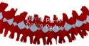 (image for) 12 Foot Red Spider Fringe Garland (12 pcs)