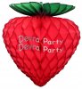 (image for) Honeycomb Strawberry Decoration, Classic Red 8 inch (12 pcs)
