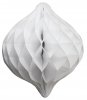 12 Inch Oval Spinning Top Ornament Decoration - White (12 pcs)