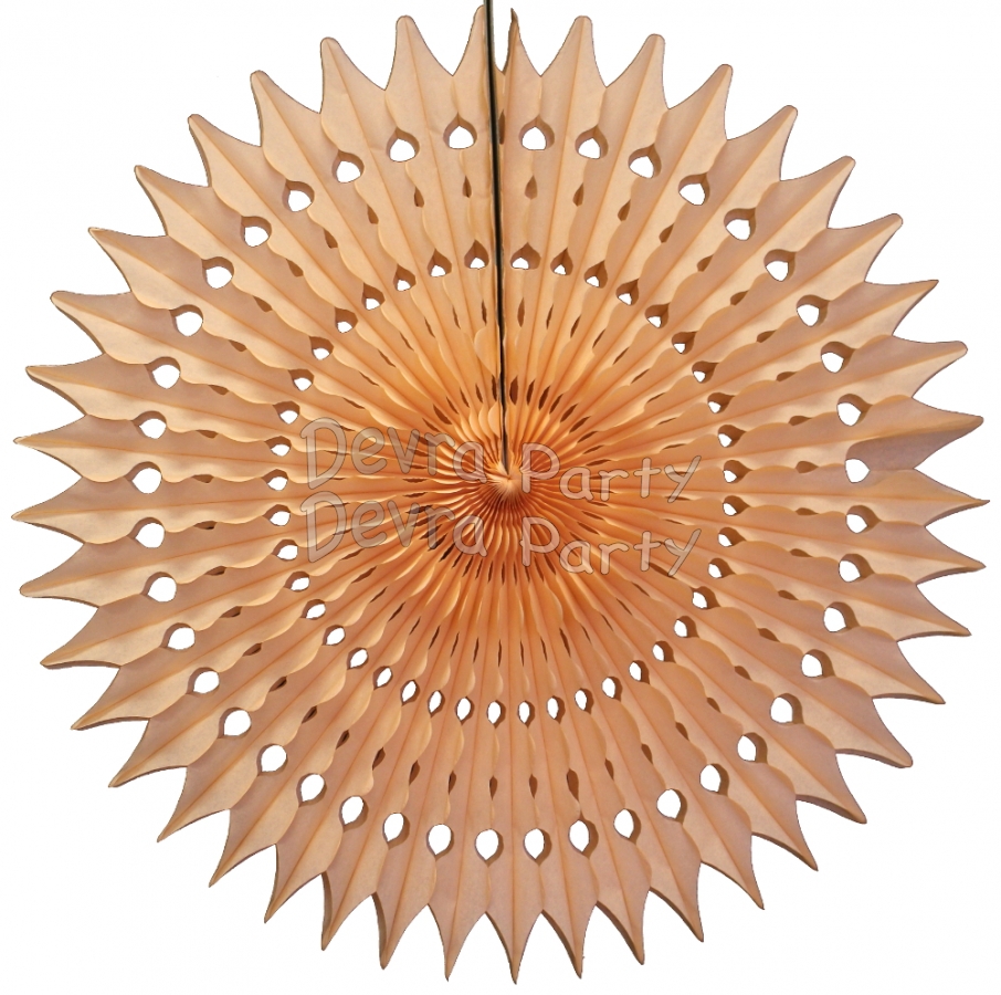 21 Inch Tissue Fan Peach (12 pcs) - Click Image to Close