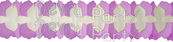 12 Foot Cross Garland Decoration Lilac & White (12 pcs) - Click Image to Close