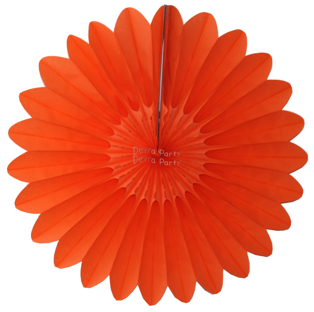 (image for) Honeycomb Fanburst Decoration Orange (12 pcs)