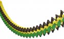 12 Foot Jamaican Cross Garland - Black Yellow Green (12 pcs)