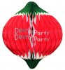 (image for) 12 Inch Oval Ornament Decoration - Red White Green (12 pcs)