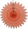 Classic and Vintage Peach 18 Inch Tissue Paper Fan (12 Pieces)