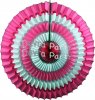 (image for) 16 Inch Tissue Paper Striped Fan Vintage Rose (12 pcs)