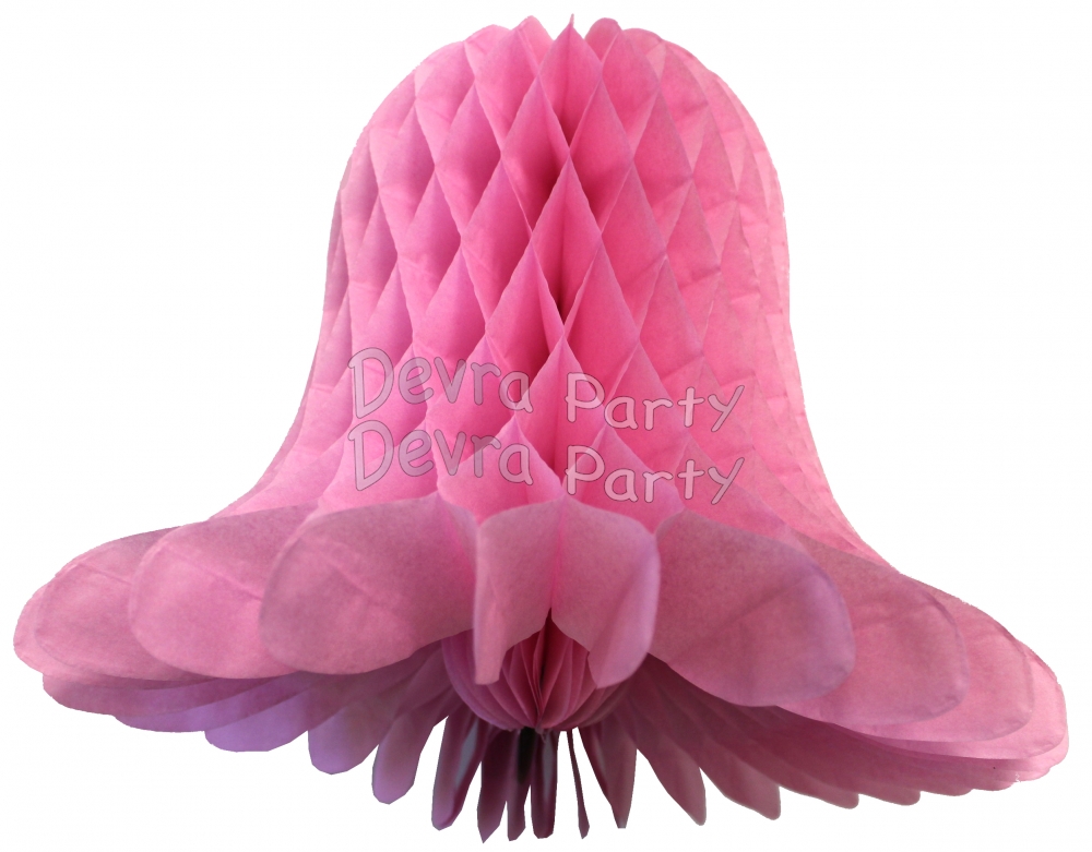 Dusty Rose Honeycomb Bell (12 Pieces) - Click Image to Close