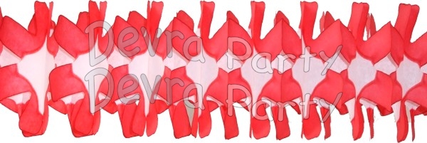 12 Foot Red Spider Fringe Garland (12 pcs) - Click Image to Close