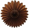 Tissue Fanburst Decoration Brown (12 pcs)