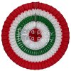(image for) 16 Inch Tissue Paper Striped Fan Red, White, Green (12 pcs)