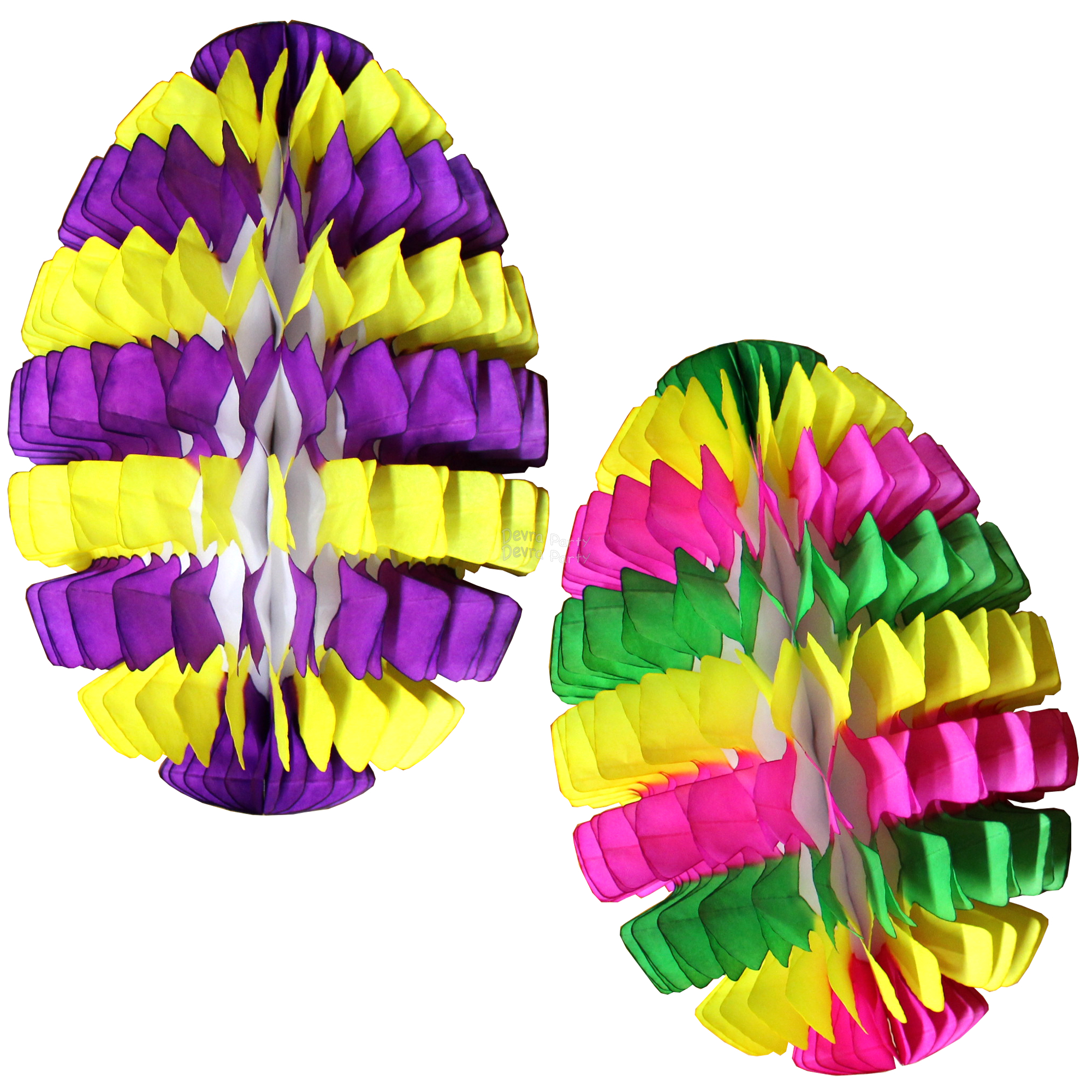 (image for) Honeycomb Easter Egg Striped 16 inch (12 pcs)