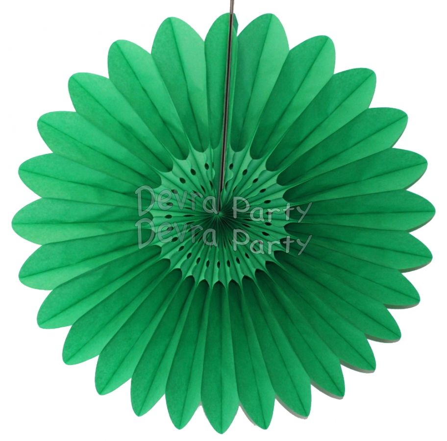 Light Green Tissue Fanburst Decoration (12 pieces) - Click Image to Close