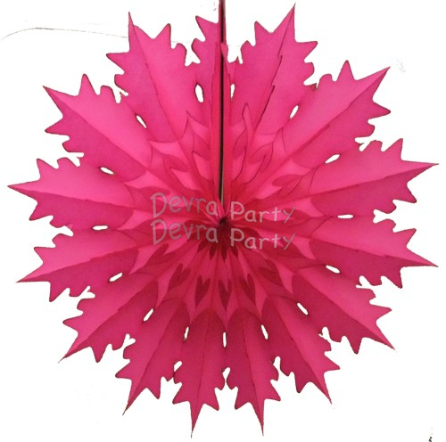 (image for) 19 Inch Tissue Paper Snowflake Cerise (12 Pieces)