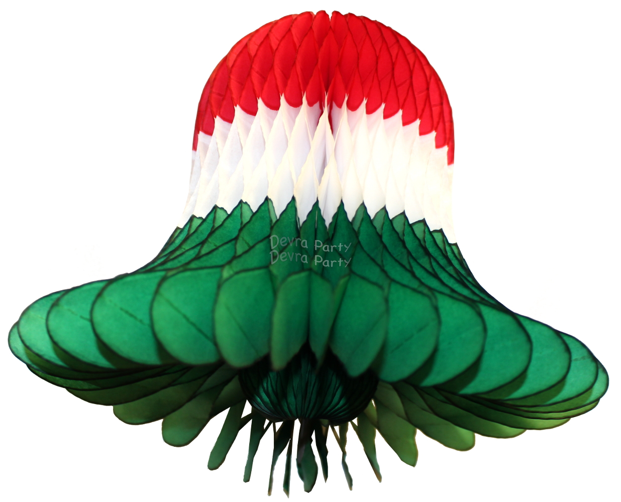 (image for) Red White Green Tissue Bell (12 Pieces)